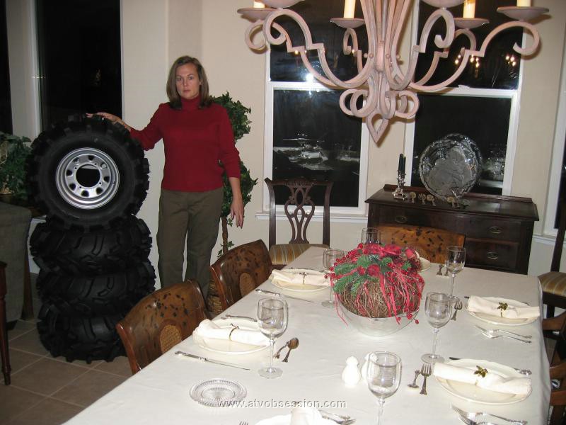 07. What Christmas dinner with friends wouldn't be complete without Miren's new tires..jpg