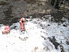 060. Using our patch of snow to chill the beer..jpg