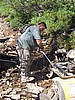 069. Loose rock, wet and steep, we tie a line on..jpg