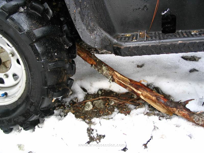077. Jack pulls a 'Terry' and wedges a stick in his suspension..jpg